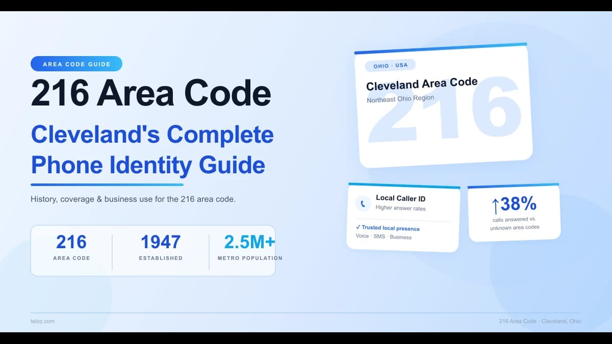 216 area code complete guide — Cleveland Ohio local phone identity