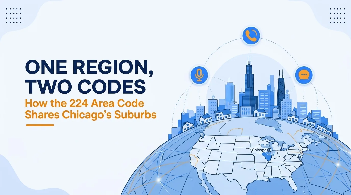 224 area code map showing Evanston, Schaumburg, and Waukegan in Chicago's North Shore suburbs