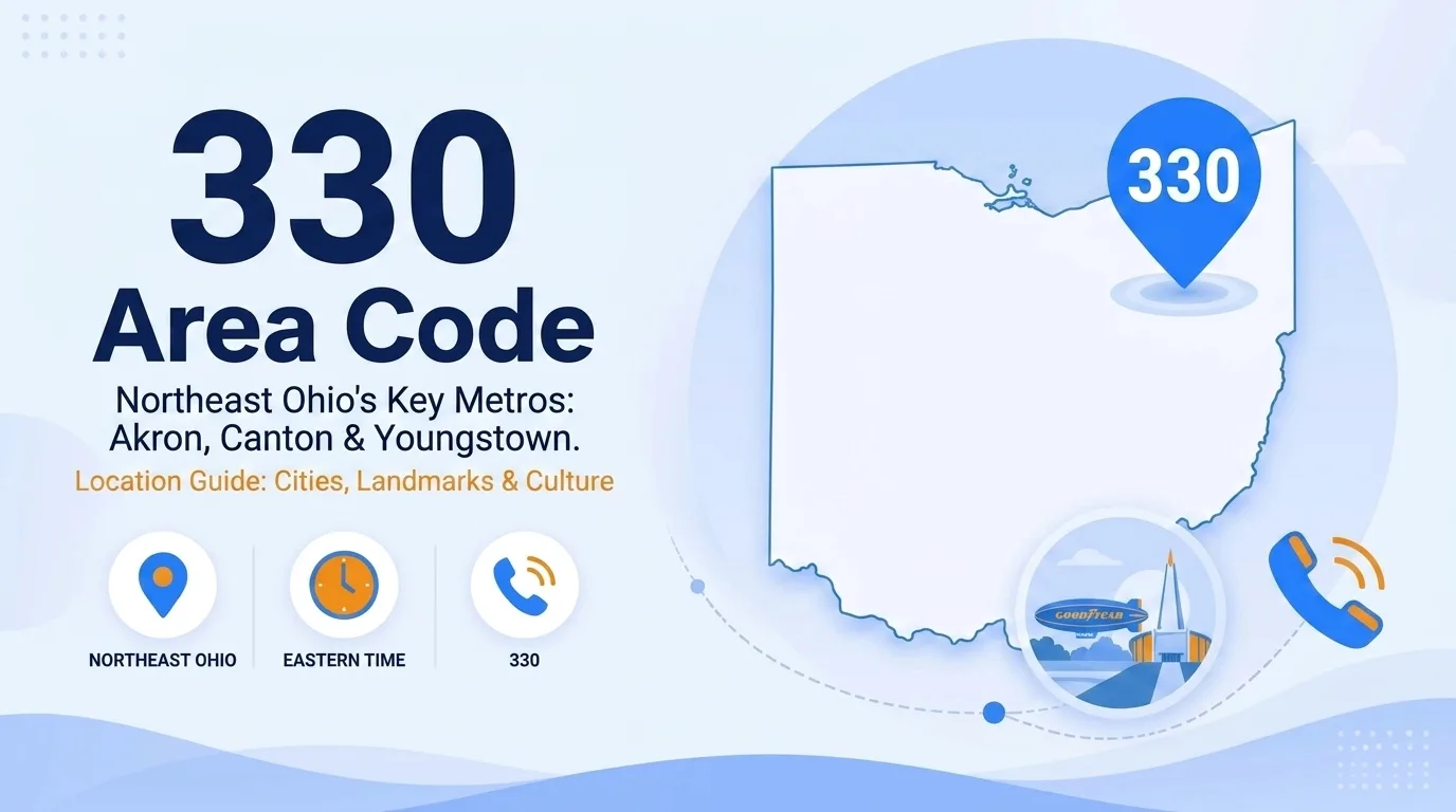 330 area code Akron, Canton, and Youngstown, Ohio location, history, and scams guide