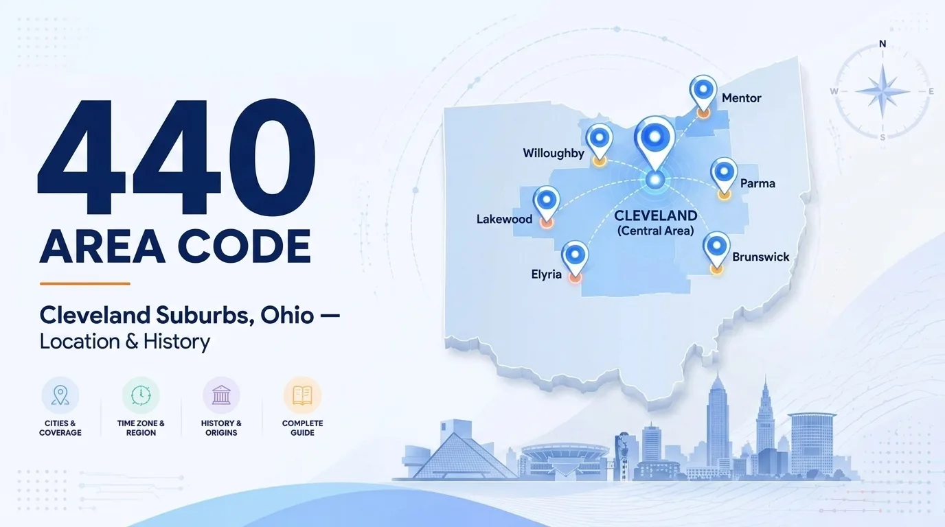 440 area code Cleveland suburbs, Ohio location, history, and scams guide