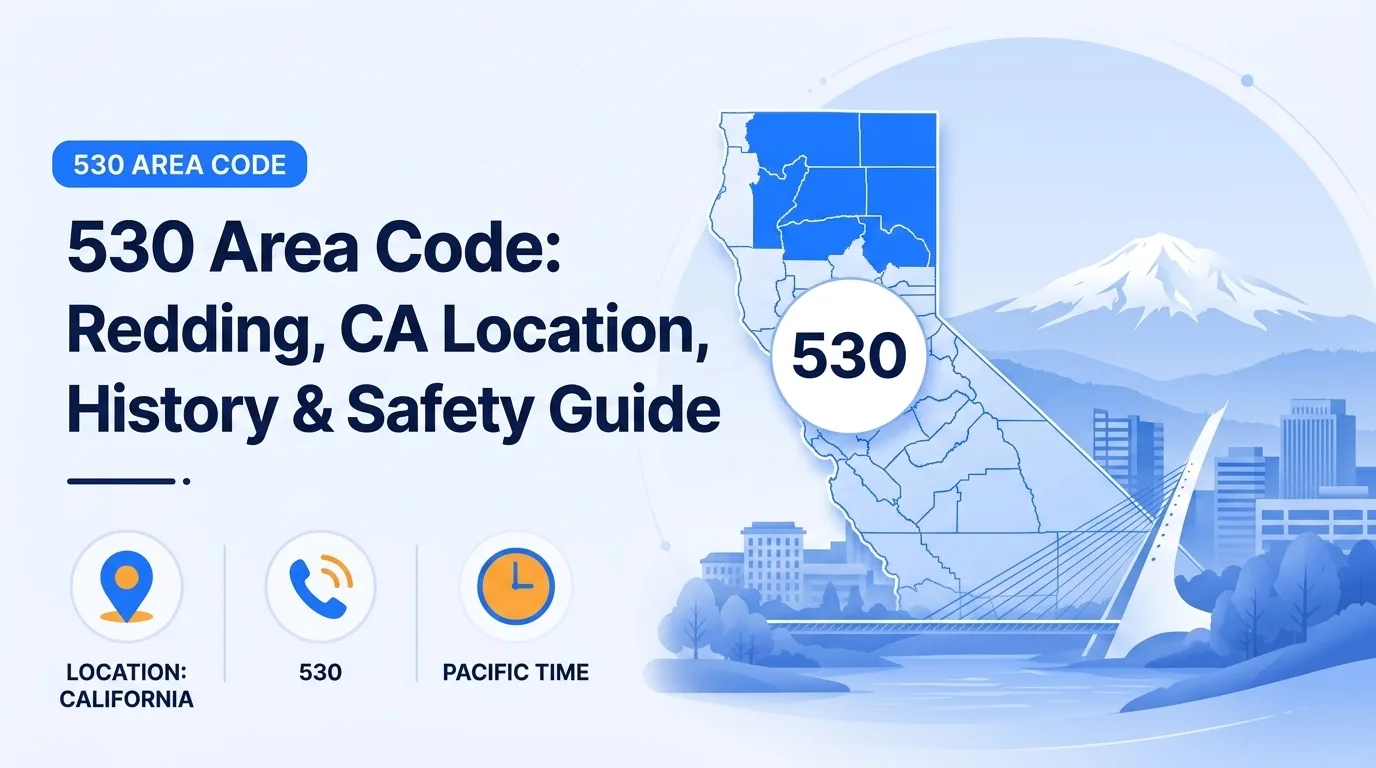 530 area code Redding, Northern California location, history, and scams guide