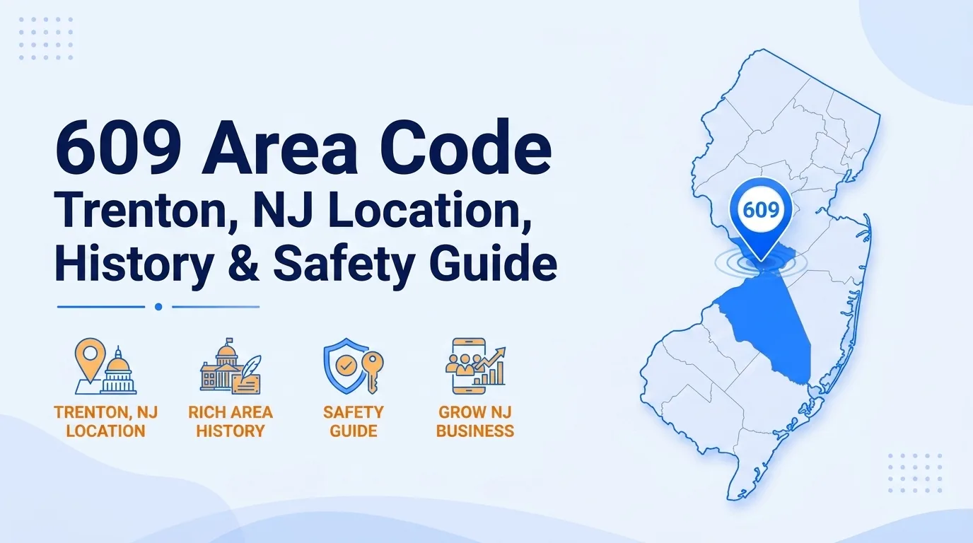 609 area code Trenton, New Jersey location, history, and scams guide