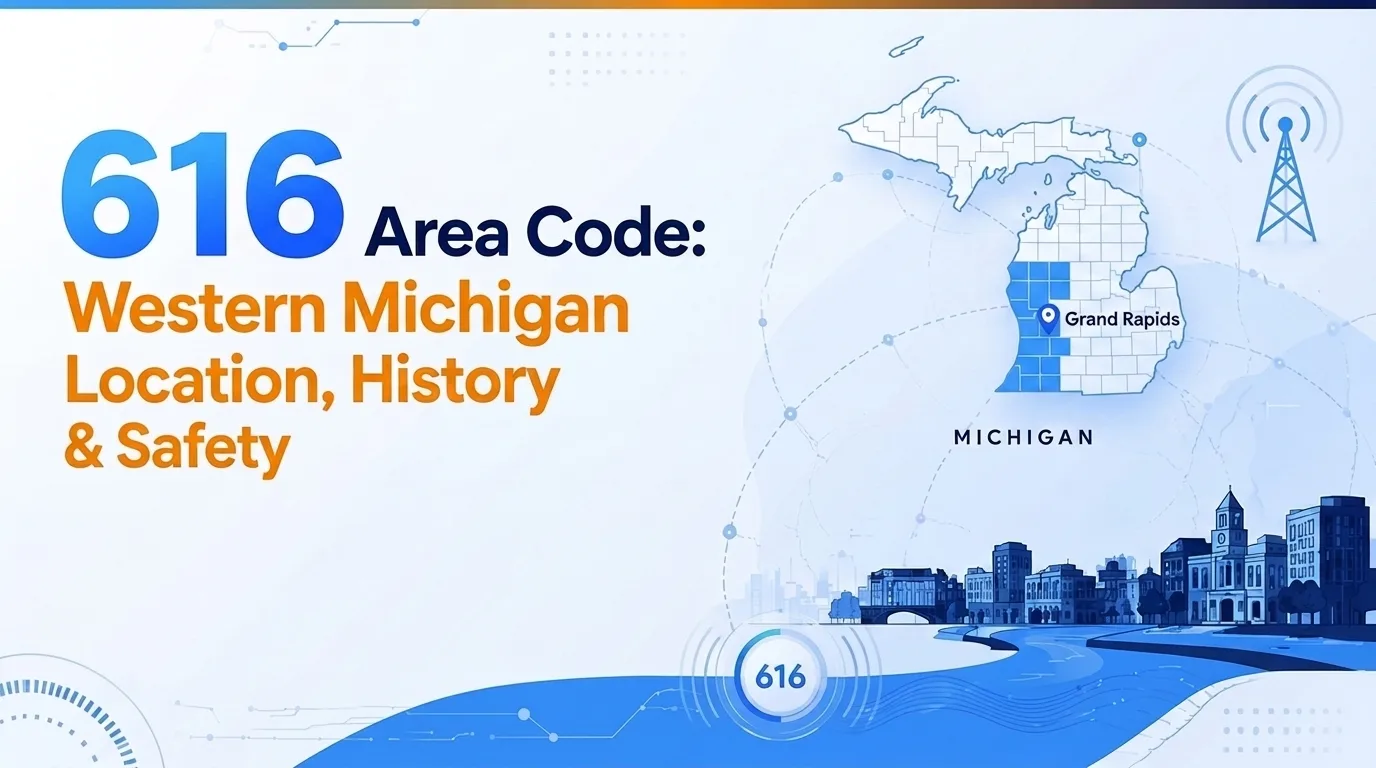 616 area code Grand Rapids, Michigan location, history, and scams guide