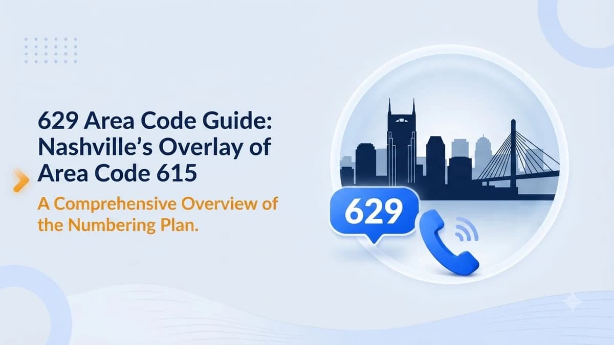 The complete guide to the 629 area code covering Nashville, Tennessee
