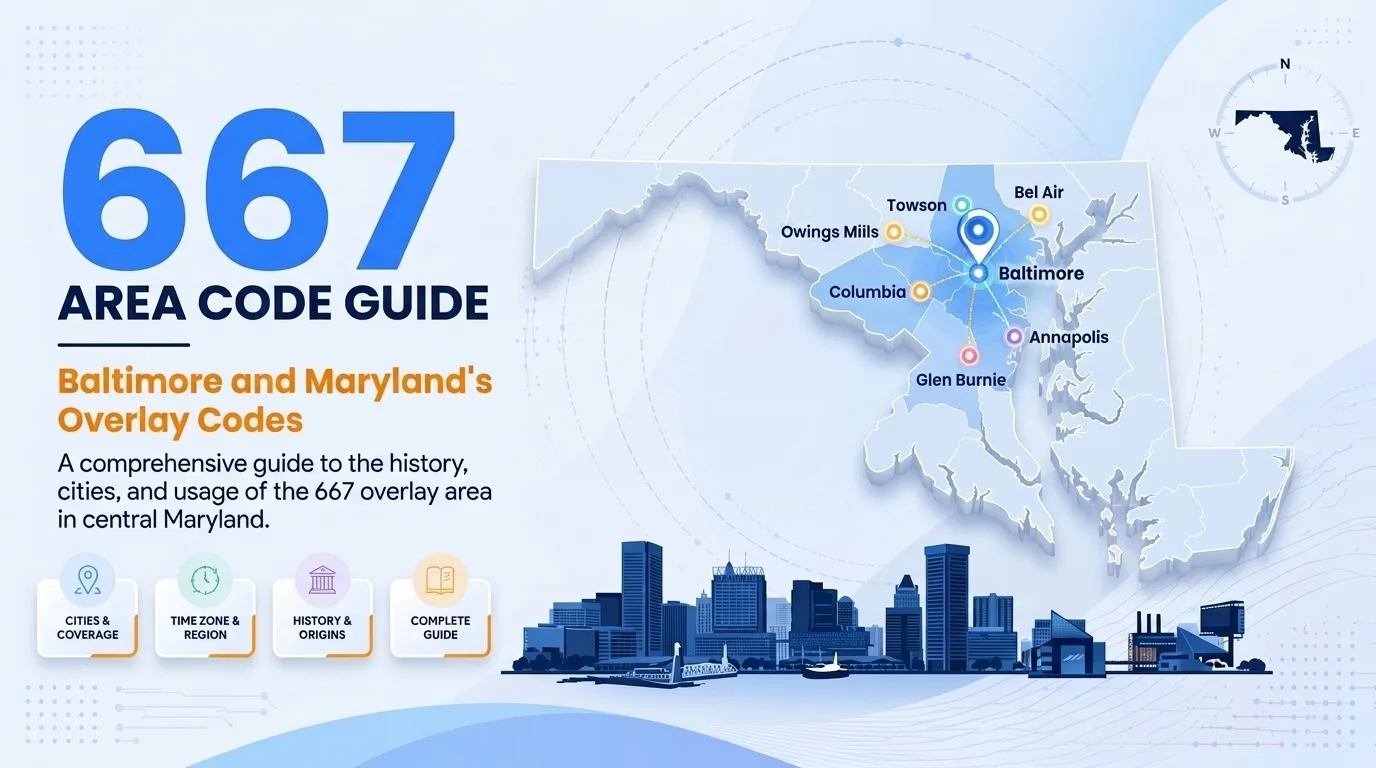 667 area code guide — Baltimore and Maryland's overlay codes