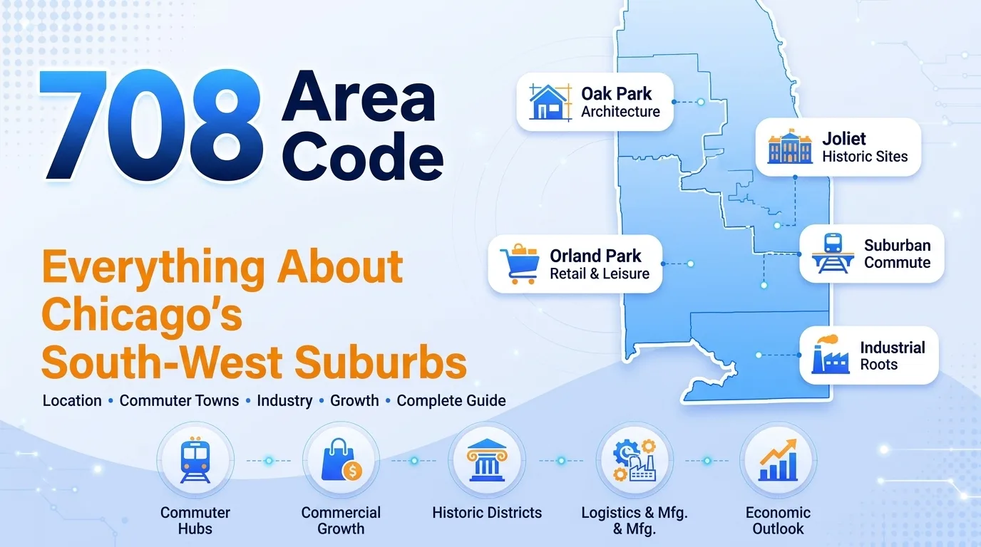 708 area code — everything about Chicago's south-west suburbs