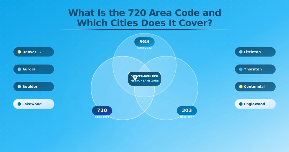 cities covered by 720 area code in Colorado