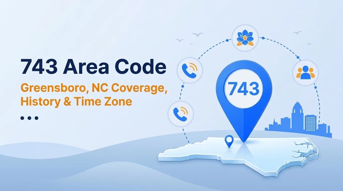 743 area code explained — Greensboro, North Carolina coverage, history, and time zone