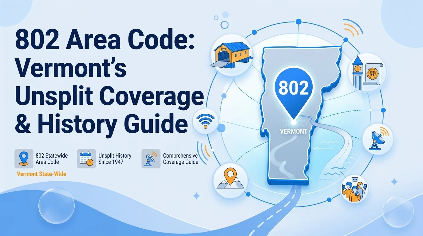 802 area code explained — Vermont's unsplit coverage and history