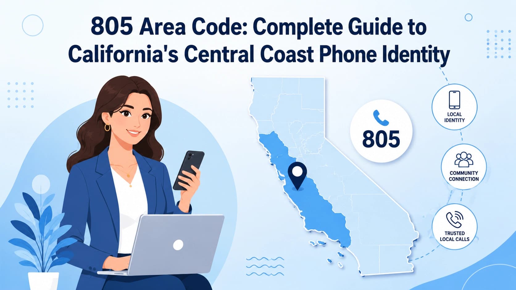 805 area code complete guide — California Central Coast local phone identity