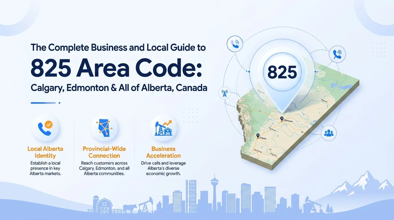 825 area code explained — Calgary, Edmonton, and Alberta, Canada coverage