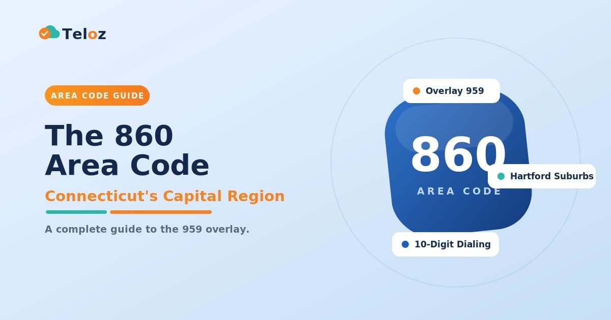 860 area code map showing Hartford New Britain Groton Bristol northern eastern Connecticut coverage