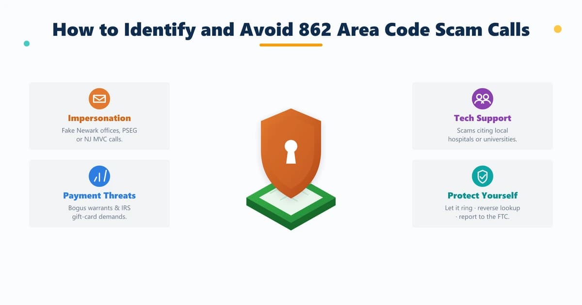 How to identify 862 area code scam calls — caller ID spoofing warning signs and steps to protect yourself
