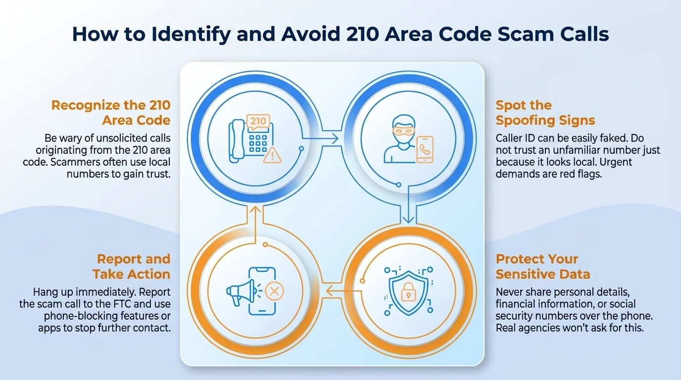 How to identify and report 210 area code scam calls — recognize caller ID spoofing and report to the FCC
