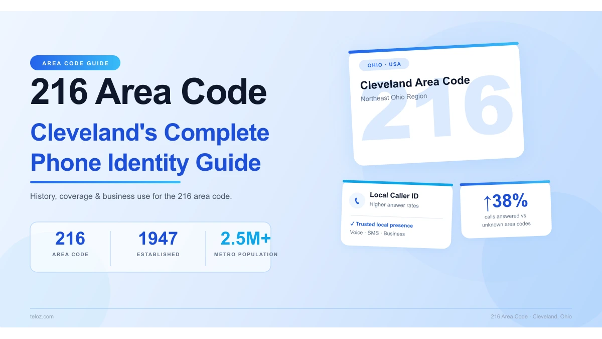 216 area code complete guide — Cleveland Ohio local phone identity