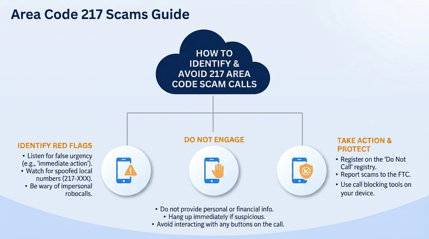 How to identify and report 217 area code scam calls — recognize caller ID spoofing and report to the FCC