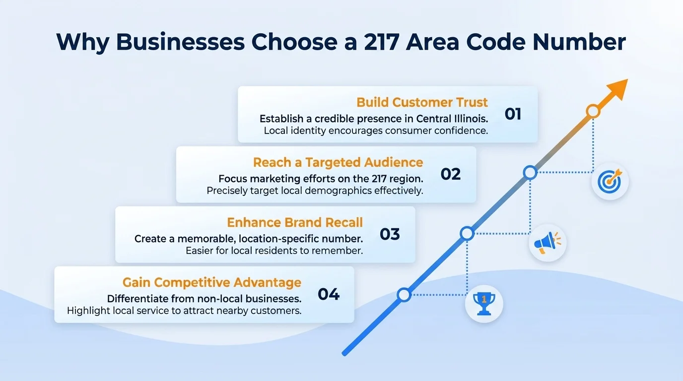Why businesses choose a 217 area code number — local credibility and higher answer rates in Central Illinois