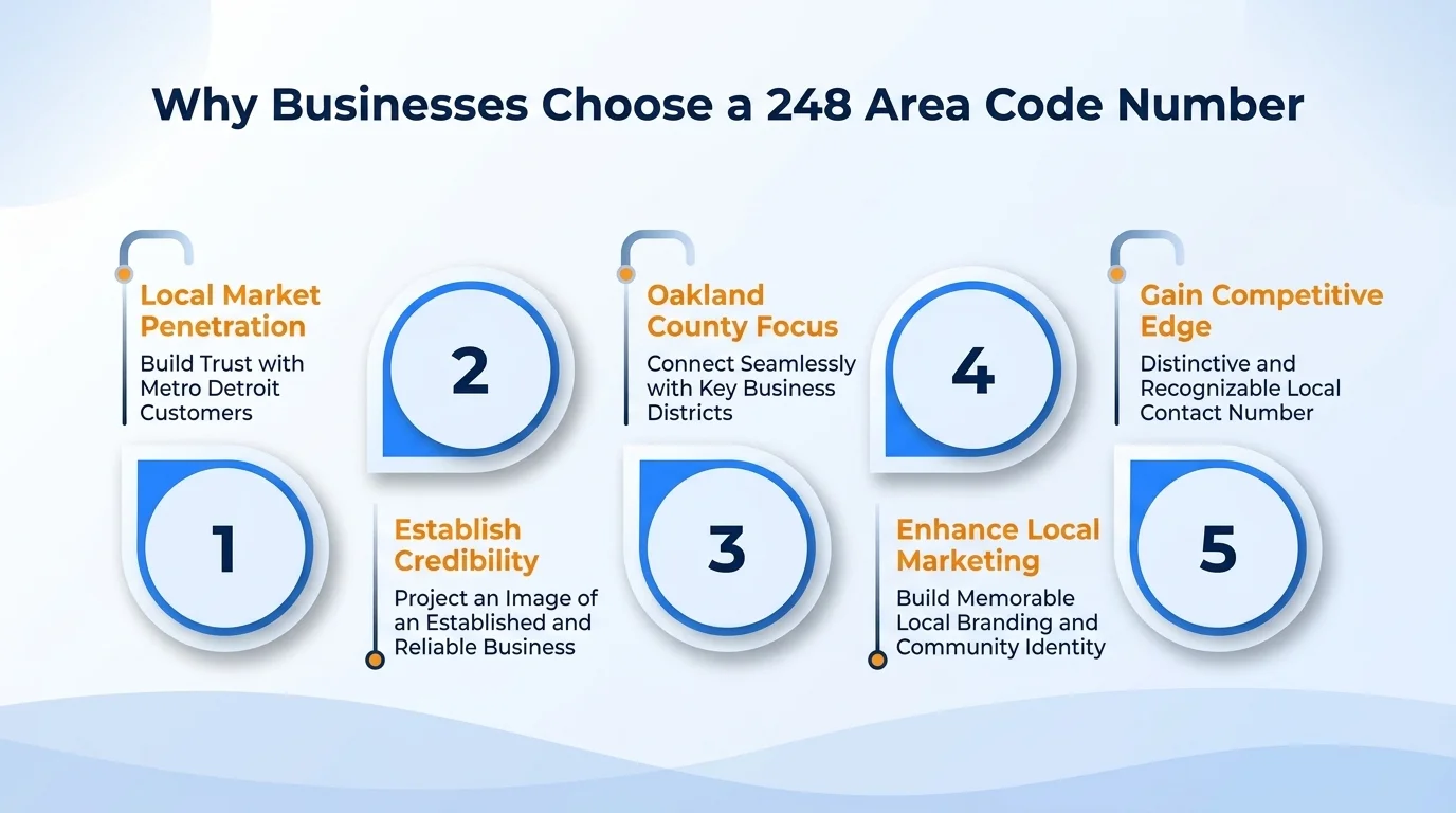 Why businesses choose a 248 area code number — local credibility and higher answer rates in Oakland County