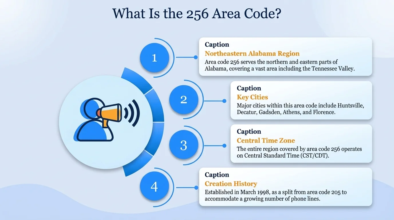 256 area code history — a 1998 geographic split from area code 205, overlaid by 938