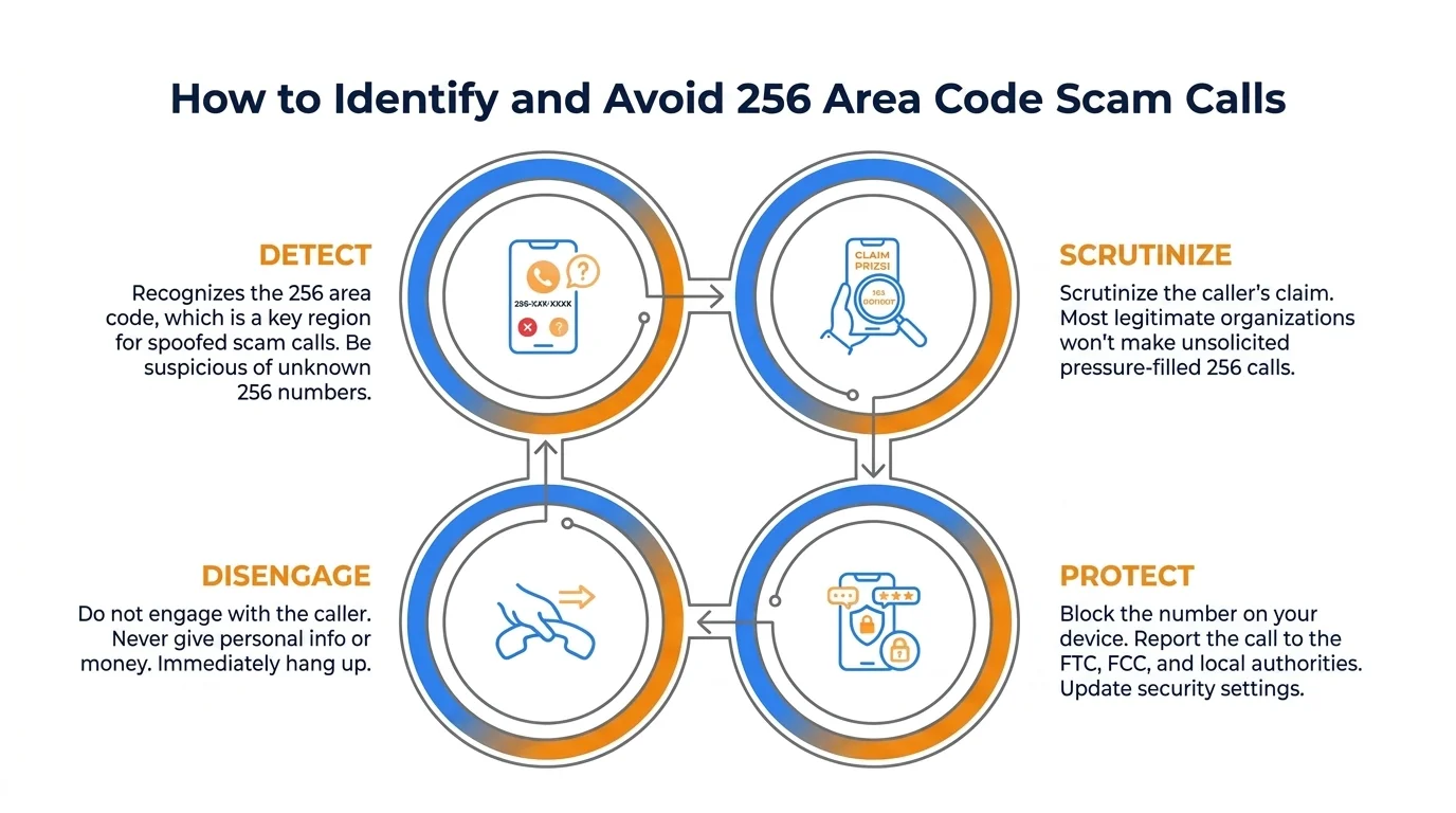 How to identify and report 256 area code scam calls — recognize caller ID spoofing and report to the FCC