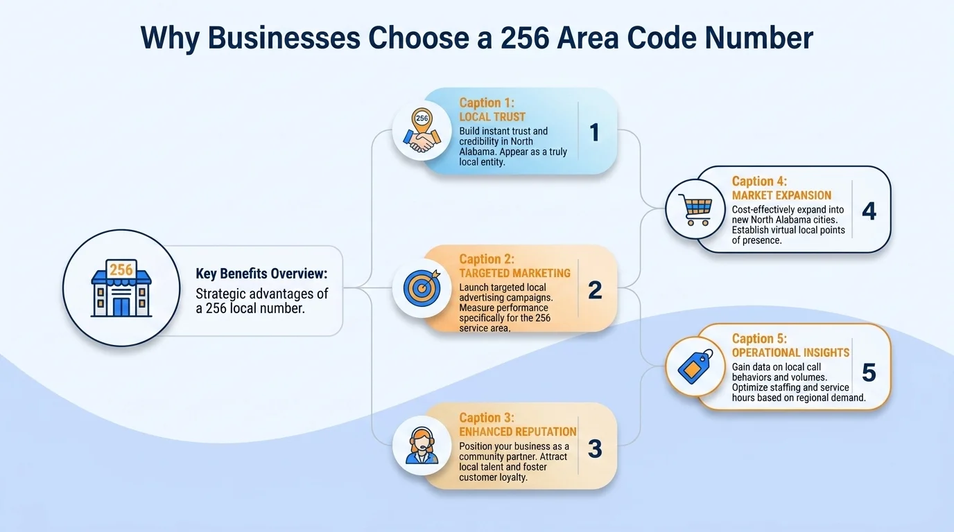 Why businesses choose a 256 area code number — local credibility and higher answer rates in northern Alabama