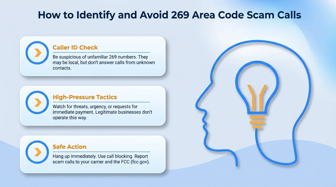 How to identify and report 269 area code scam calls — recognize caller ID spoofing and report to the FCC