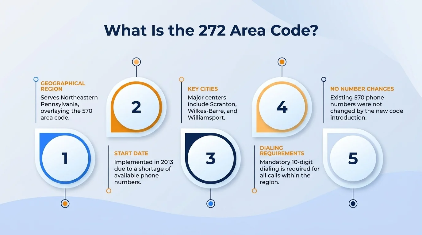 272 area code history — a 2013 overlay layered on top of area code 570