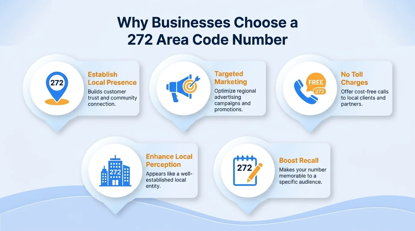 Why businesses choose a 272 area code number — local credibility and higher answer rates in northeastern Pennsylvania