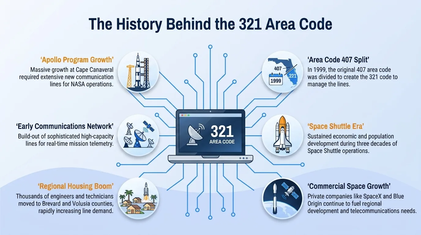 The history behind the 321 area code timeline