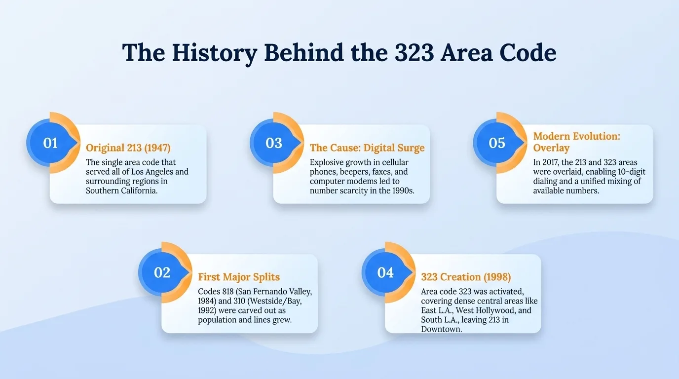 The history behind the 323 area code timeline