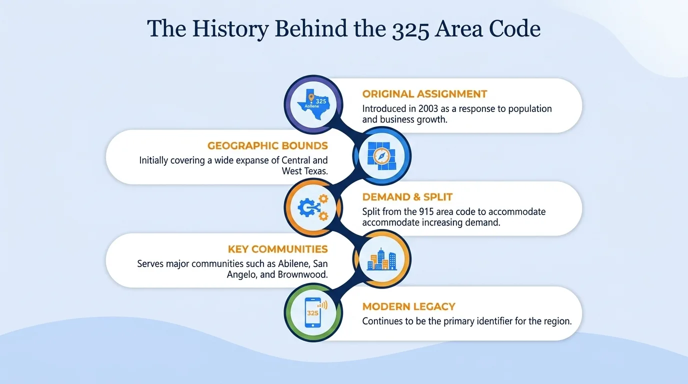 The history behind the 325 area code timeline