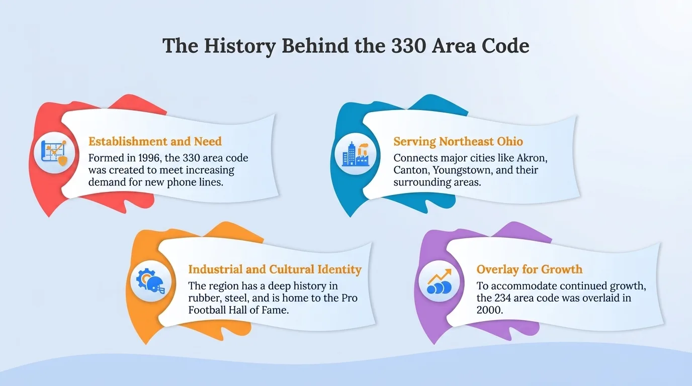 The history behind the 330 area code timeline