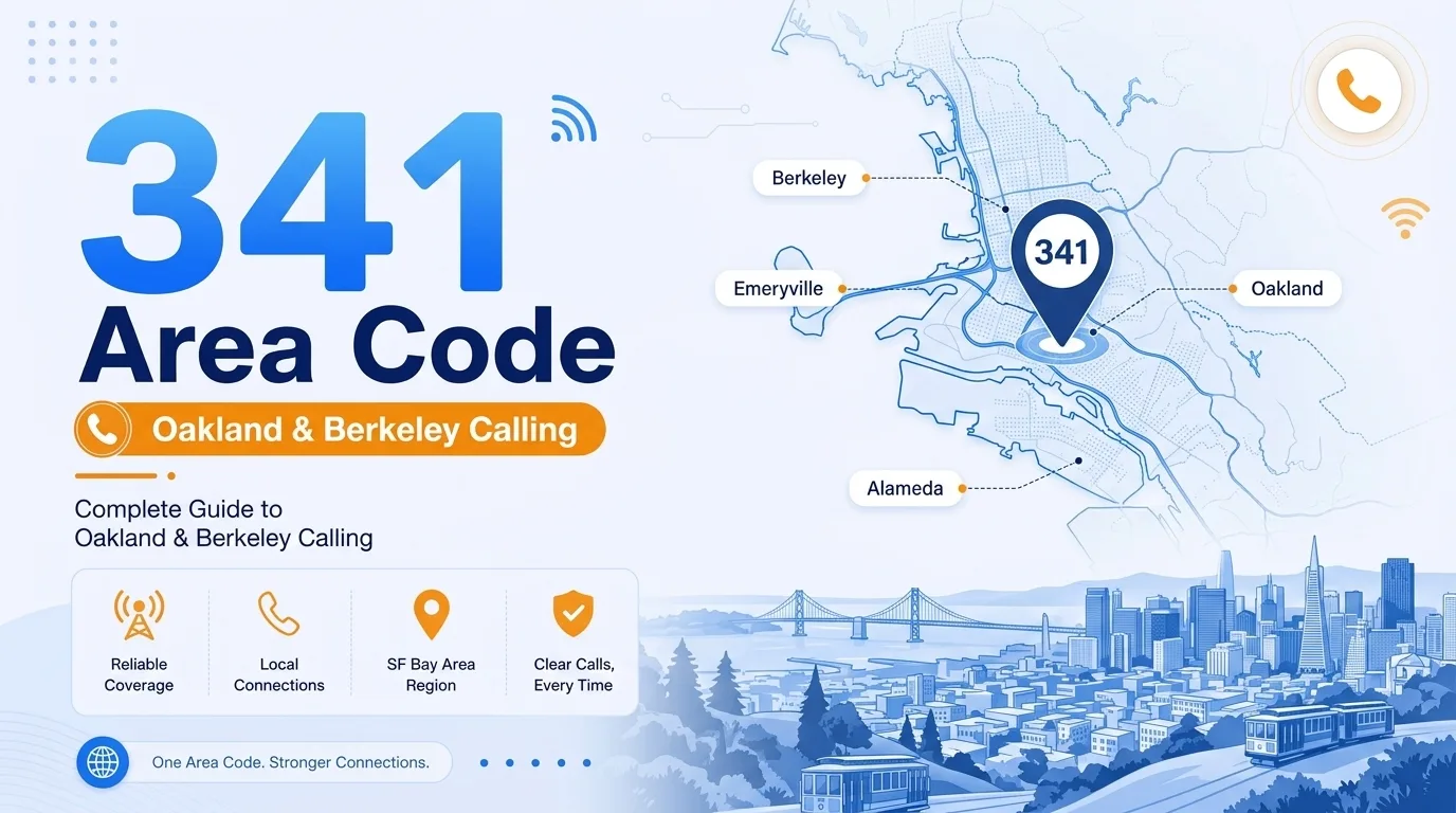 341 area code Oakland and Berkeley, California location, history, and scams guide