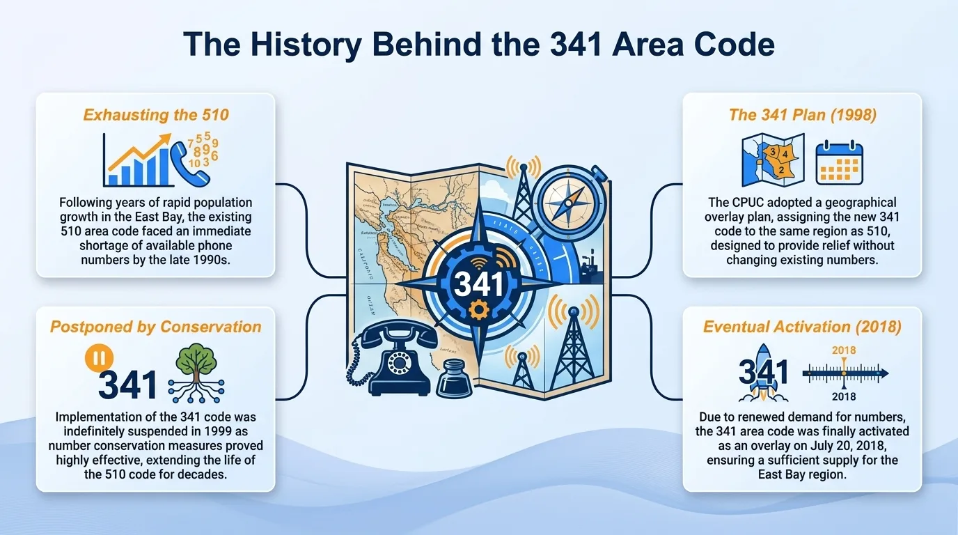 The history behind the 341 area code timeline