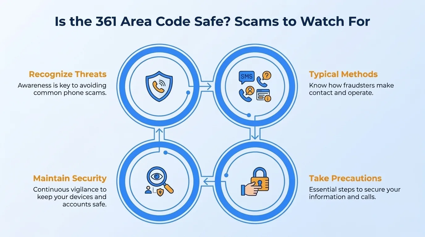 Is the 361 area code safe — government impersonation, utility disconnection threats, lottery or prize scams, and verification code requests to watch for