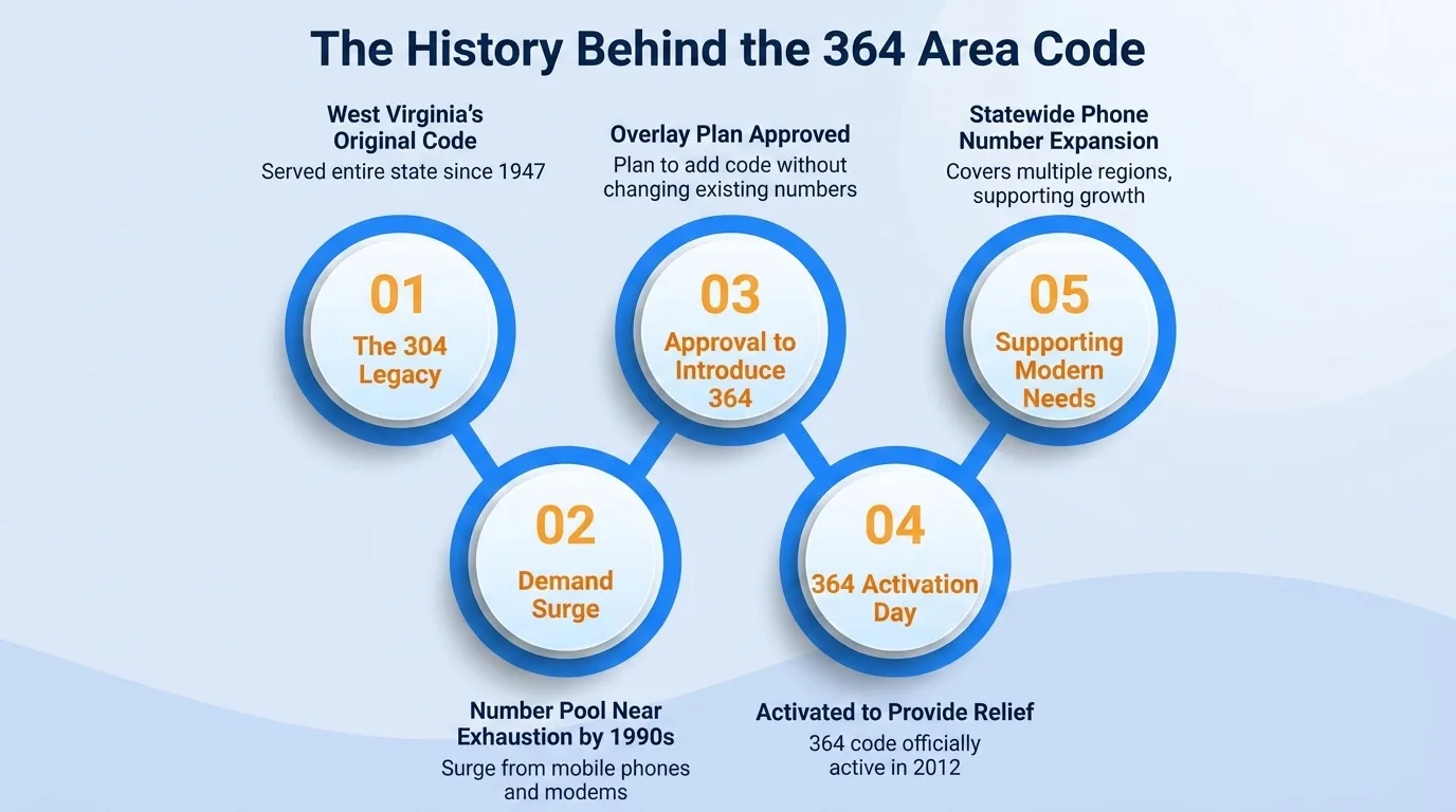 The history behind the 364 area code timeline