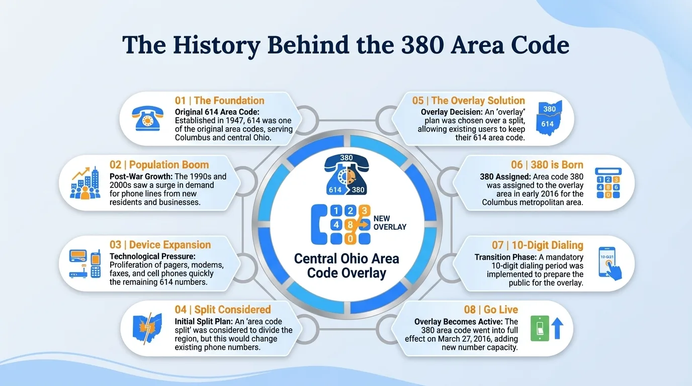 The history behind the 380 area code timeline