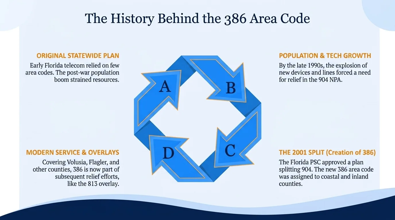 The history behind the 386 area code timeline