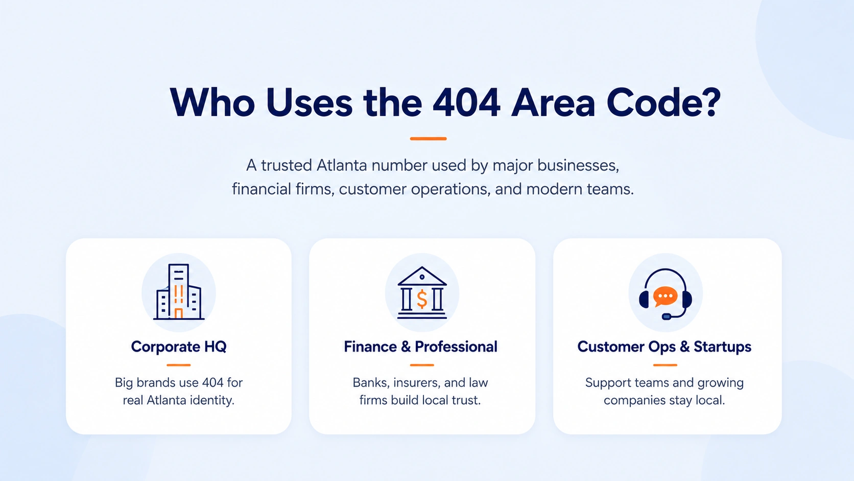 Who uses the 404 area code — Fortune 500, finance, contact centers, startups in Atlanta