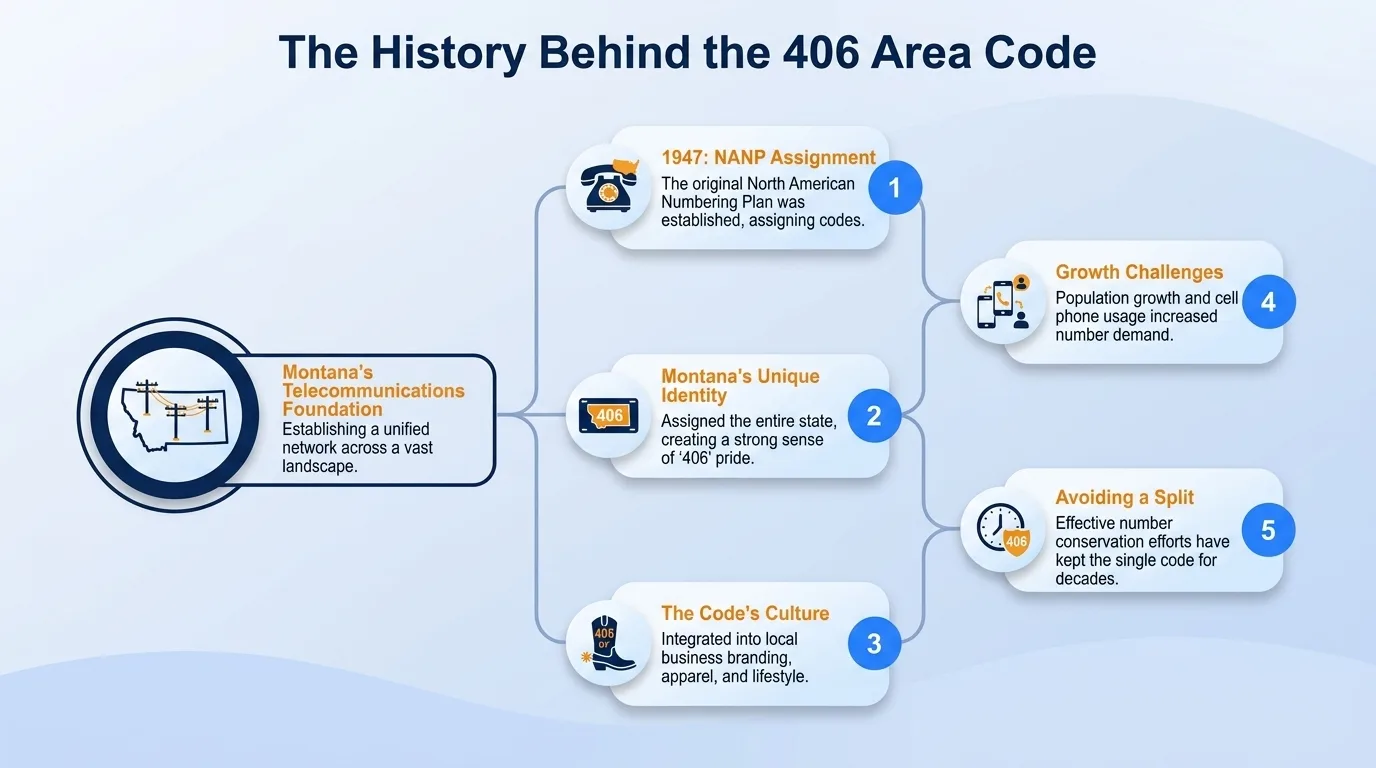 The history behind the 406 area code timeline