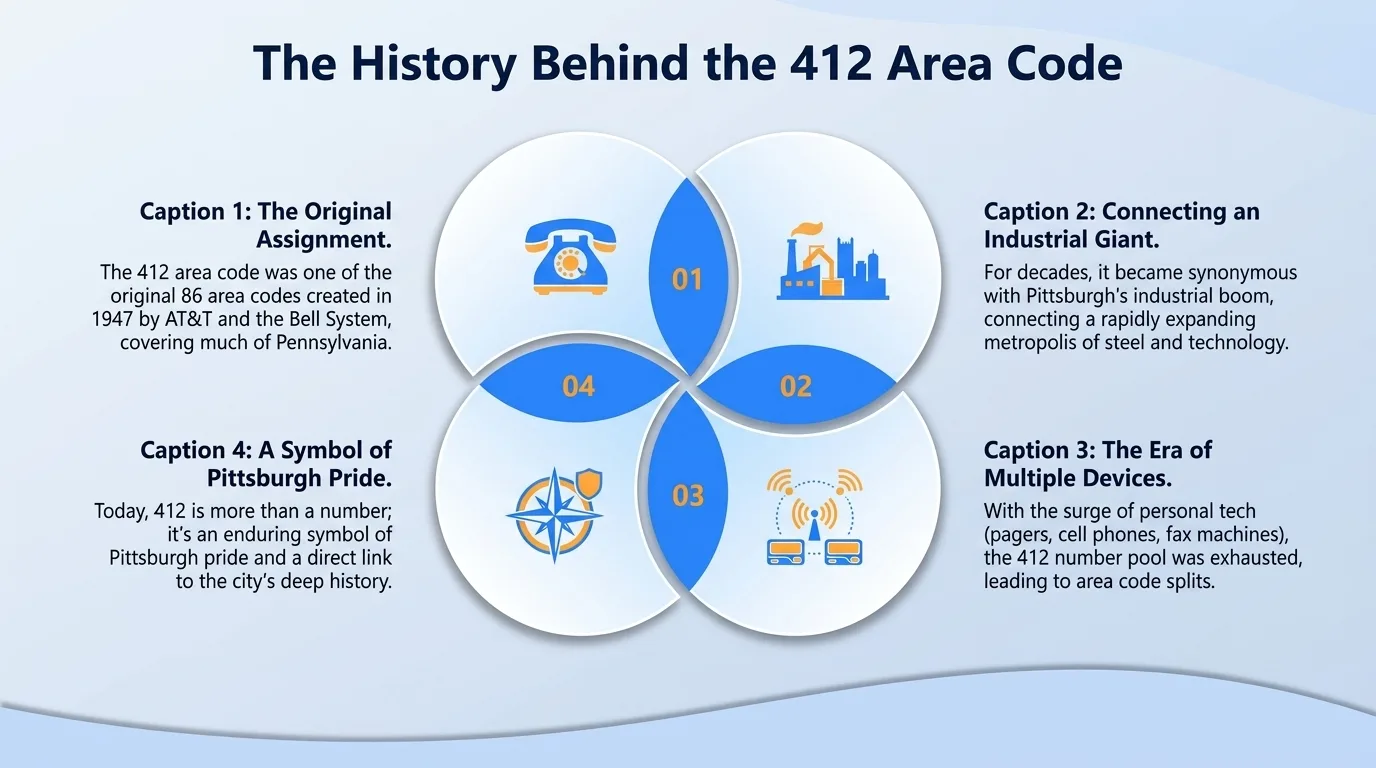 The history behind the 412 area code timeline