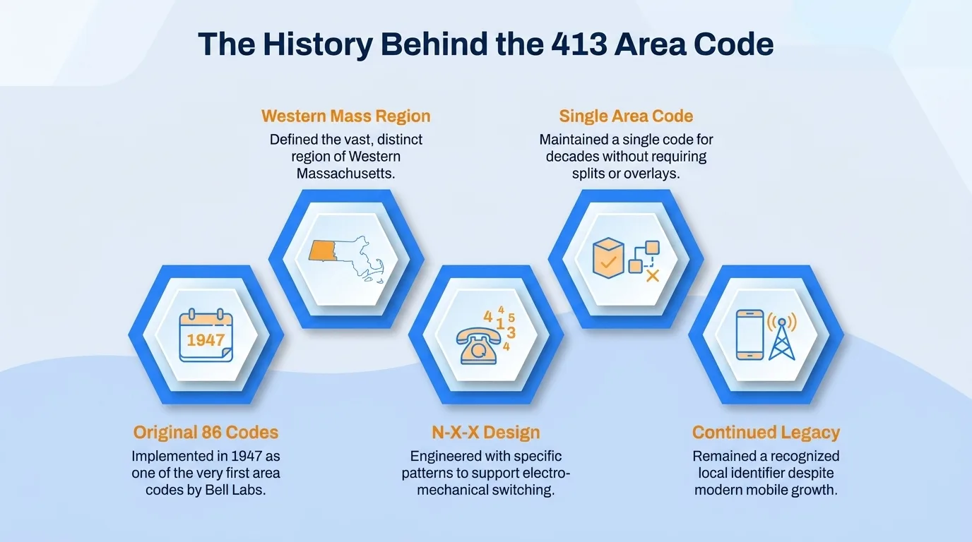 The history behind the 413 area code timeline