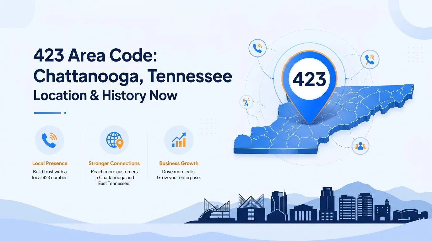 423 area code Chattanooga, Tennessee location, history, and scams guide