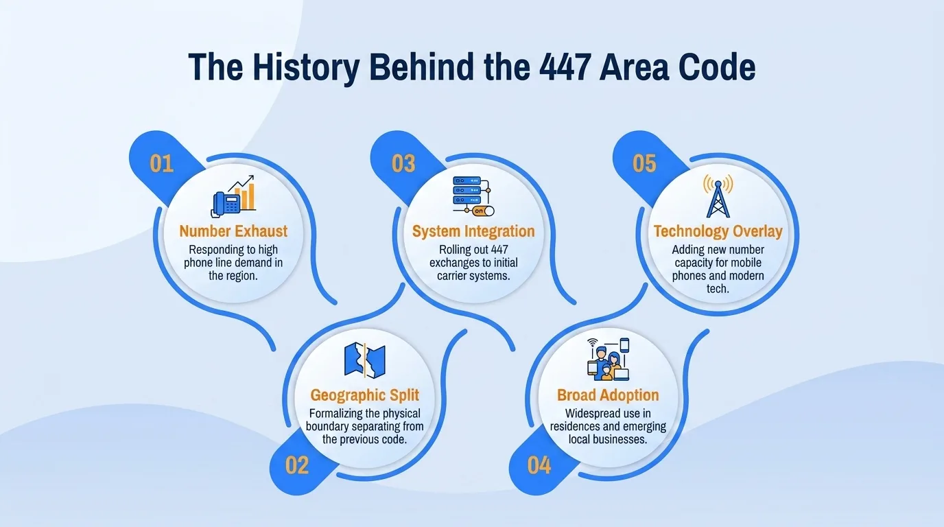 The history behind the 447 area code timeline