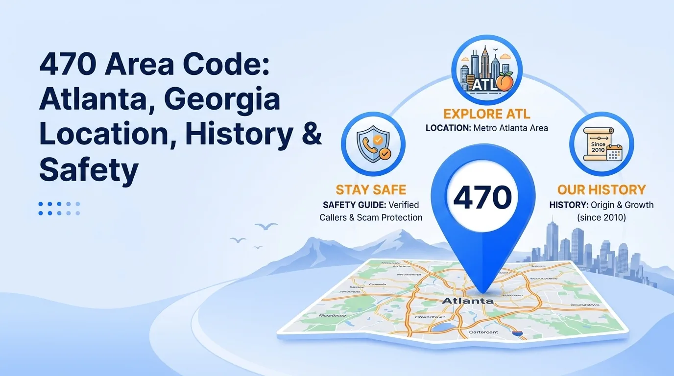470 area code Atlanta, Georgia location, history, and scams guide
