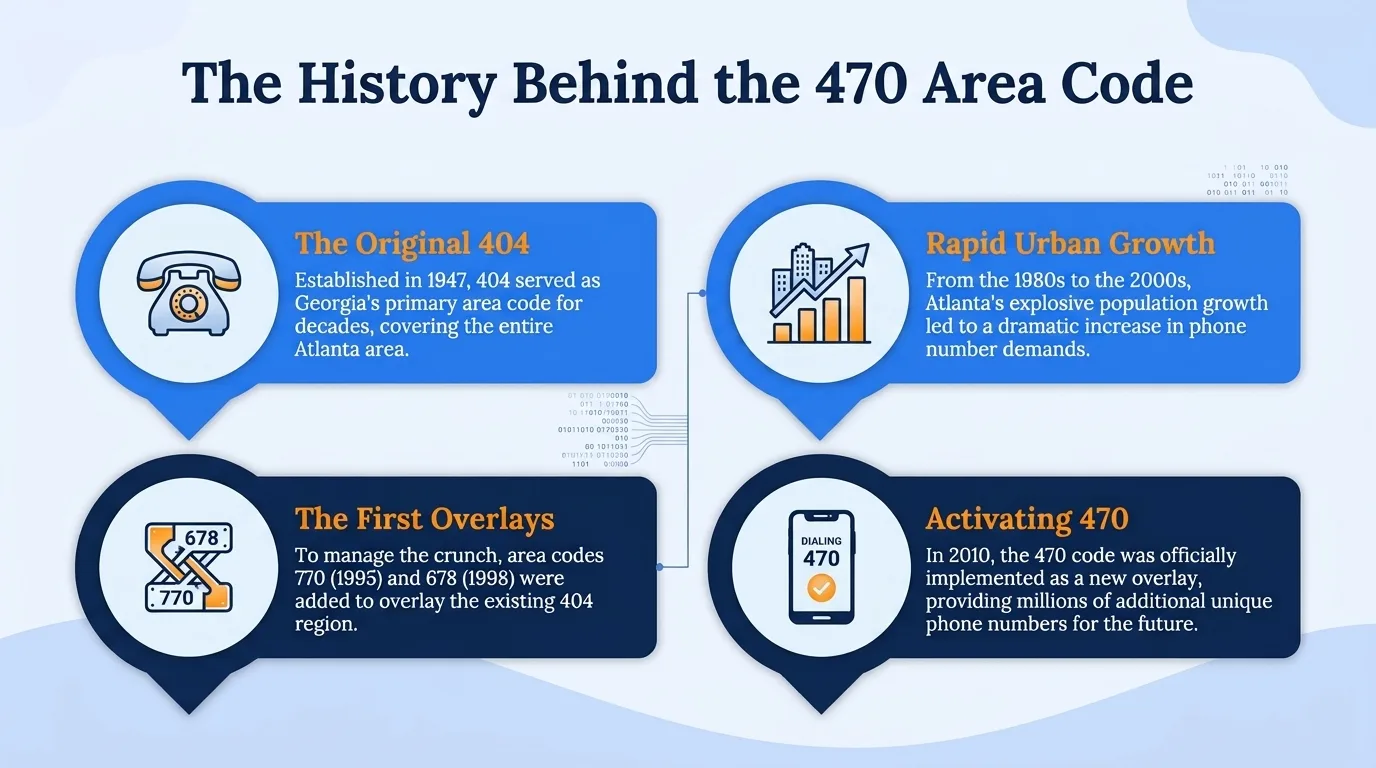 The history behind the 470 area code timeline