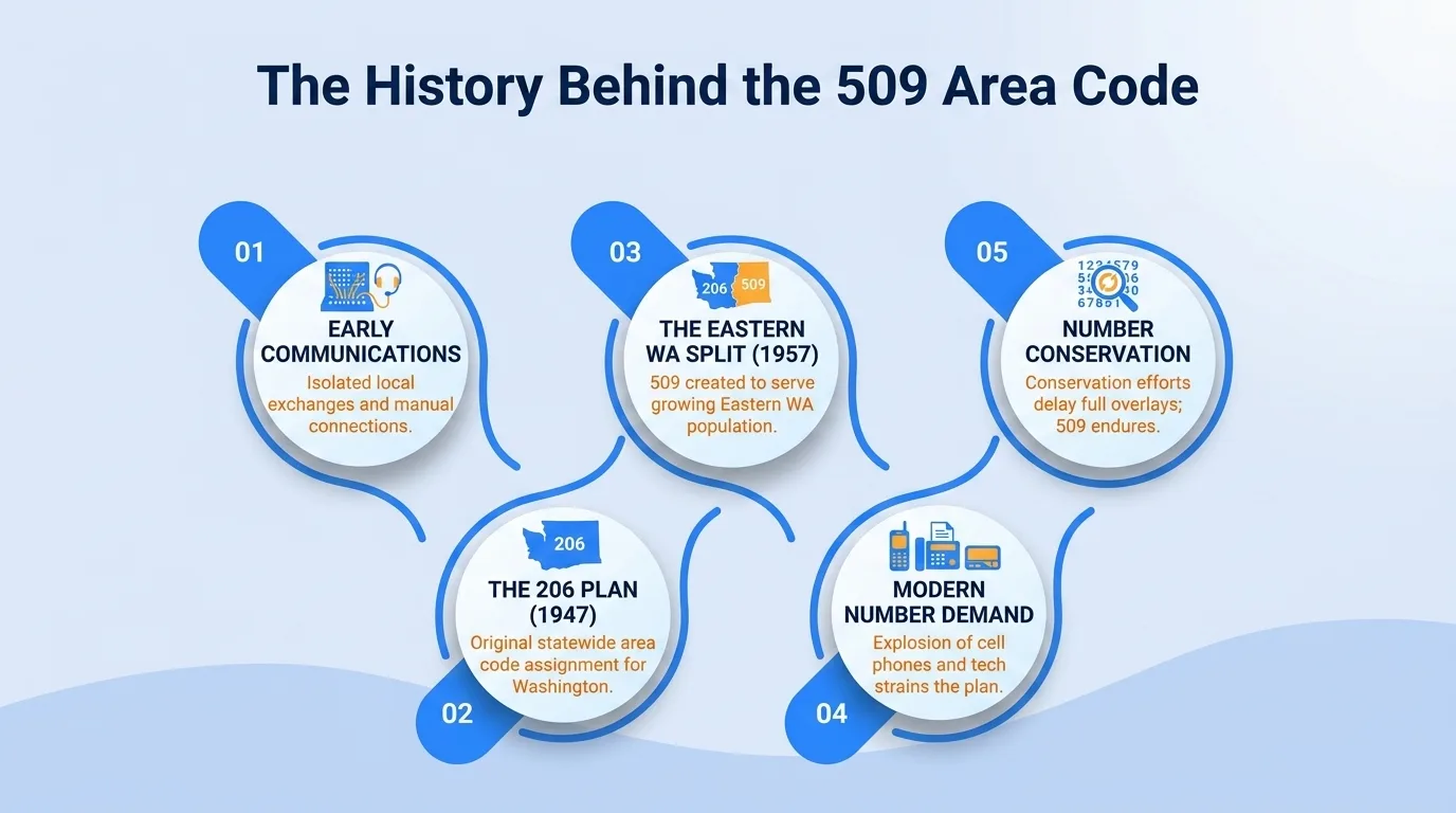 The history behind the 509 area code timeline
