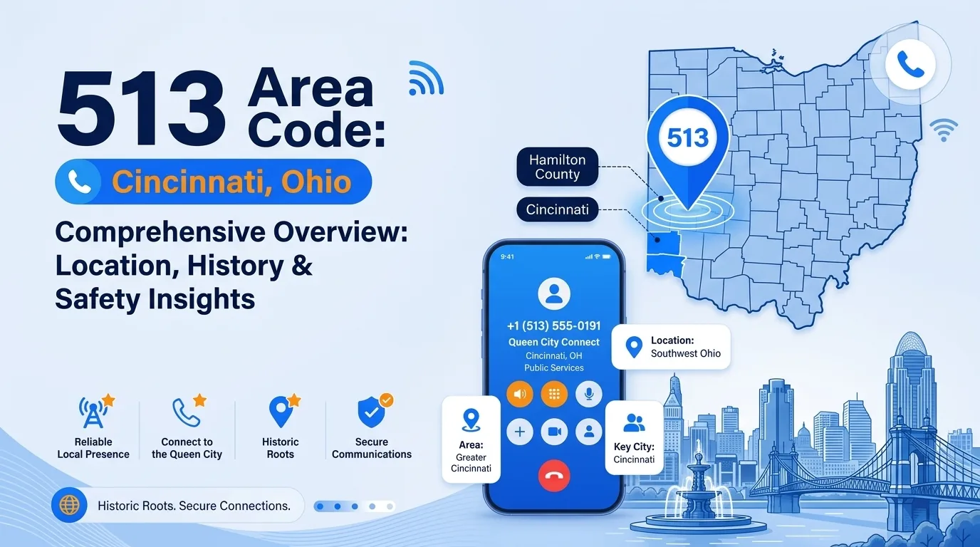 513 area code Cincinnati, Ohio location, history, and scams guide
