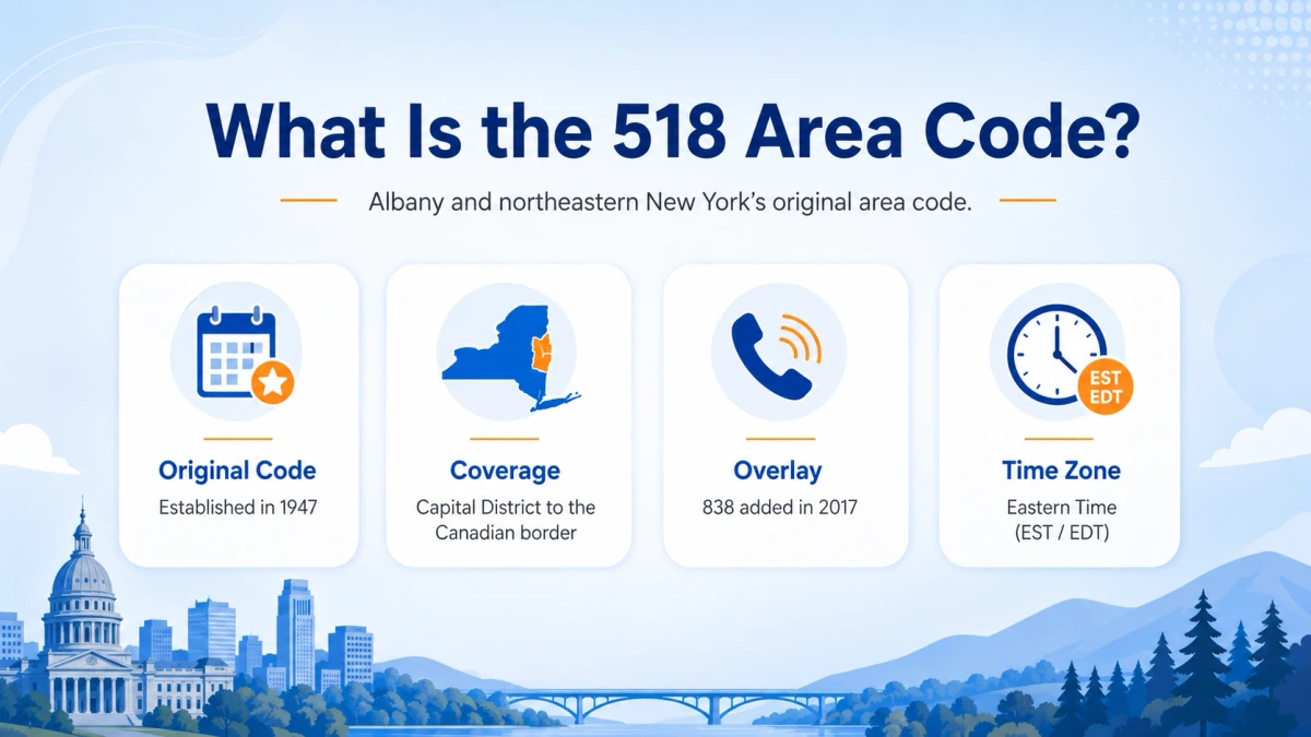 What is the 518 area code Albany Upstate New York history
