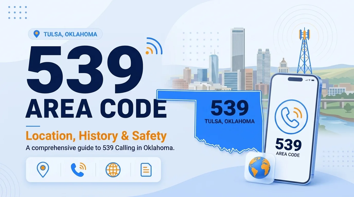 539 area code Tulsa, Oklahoma location, history, and scams guide